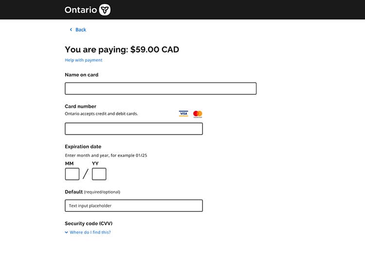 Service Ontario screen 10