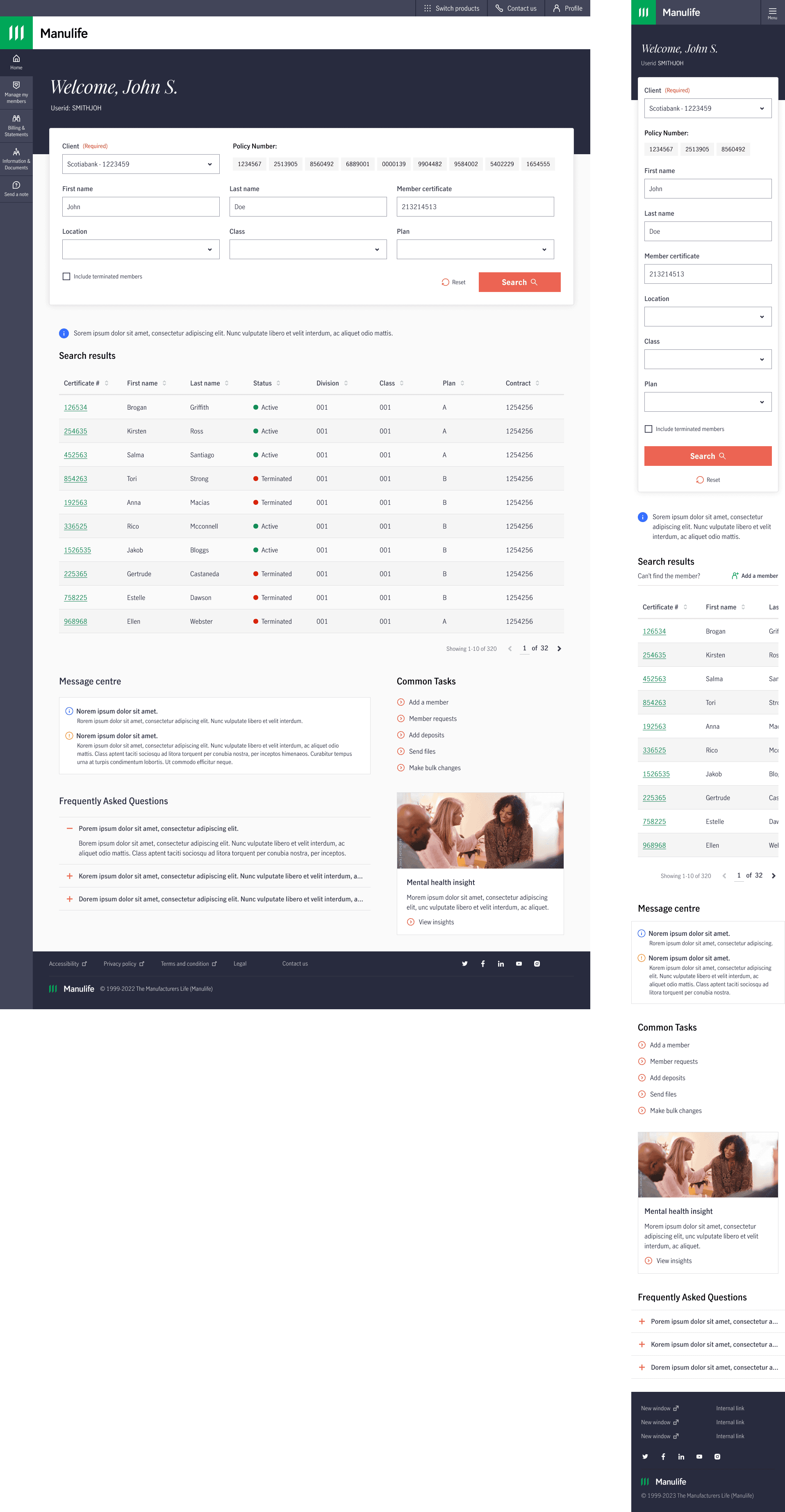 Plan Administrator Home (MVP)